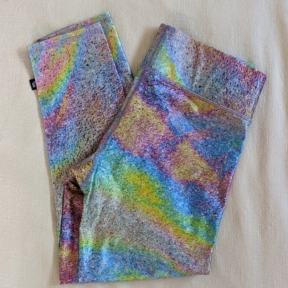 Rainbow Terez High Band Crop Legging